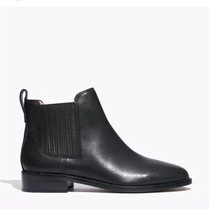 Madewell Women's Black Leather Ainsley Chelsea Boots